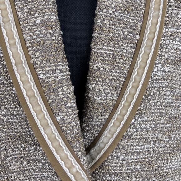 St. John‎ Collection Knit Skirt Suit Tan/Brown - Blazer size 6/Skirt size 8 - Picture 6 of 10